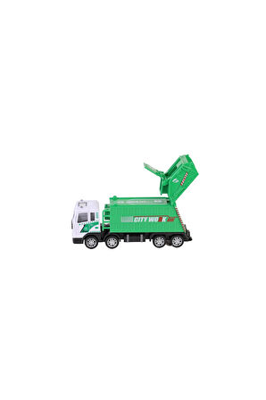 Kız Çocuk Oyuncak YH-711-57A SÜRTMELİ METAL 1:50 ÇÖP KAMYONU Erkek Çocuk Oyuncak Eğitici Oyuncaklar