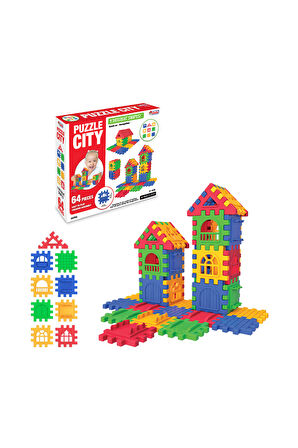 Kız Çocuk Oyuncak 03702 Dede, Puzzle City 64 Parça Erkek Çocuk Oyuncak Eğitici Oyuncaklar