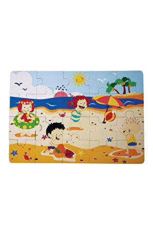 Kız Çocuk Oyuncak 1282-CS Chiva, Ahşap Yer Puzzle Erkek Çocuk Oyuncak Eğitici Oyuncaklar