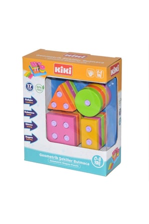 Kız Çocuk Oyuncak AE-1410 Kiki, Geometrik Şekiller Bulmaca / 0-3 yaş Erkek Çocuk Oyuncak Eğitici Oyu