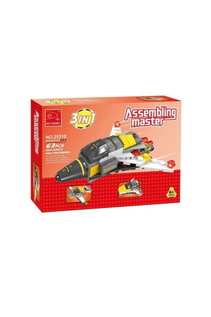 Kız Çocuk Oyuncak Ausini Assembling Master 3 in 1 63 Parça Uzay Araçları Erkek Çocuk Oyuncak Eğitici