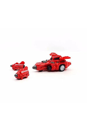 Kız Çocuk Oyuncak Sürtmeli Roket Atan Kırmızı Uzay Korsanı Araba Erkek Çocuk Oyuncak Eğitici Oyuncak