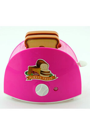 Kız Çocuk Oyuncak Mini Ekmek Kızartma Makinesi Koyu Pembe 1014 Erkek Çocuk Oyuncak Eğitici Oyuncakla