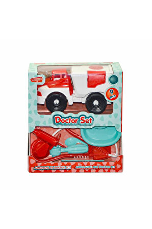 Kız Çocuk Oyuncak ML492 Ambulanslı Doktor Oyun Seti -Molmo Erkek Çocuk Oyuncak Eğitici Oyuncaklar
