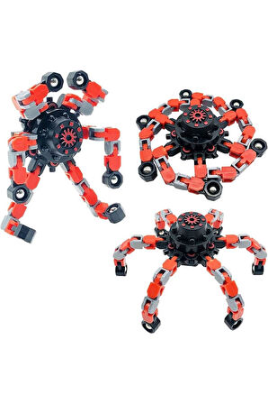 Kız Çocuk Oyuncak Fidget Spinners Dönüştürülebilir Zincir Robot Oyuncak -1adet s