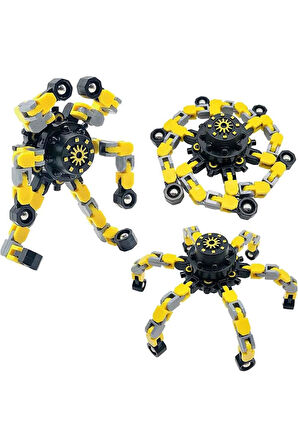 Kız Çocuk Oyuncak Fidget Spinners Dönüştürülebilir Zincir Robot Oyuncak -1adet s