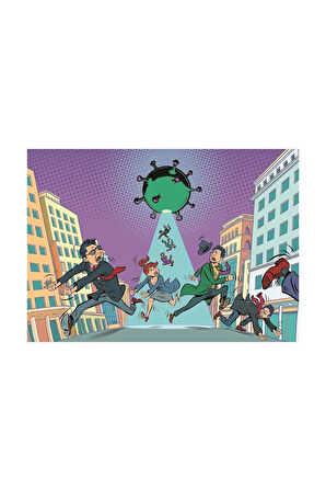Kız Çocuk Oyuncak 5659 Virüsten Kaçış -150 Parça Art Puzzle Erkek Çocuk Oyuncak Eğitici Oyuncaklar