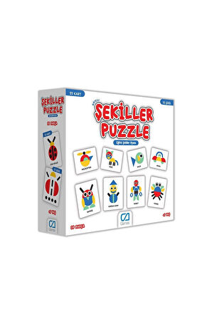 Kız Çocuk Oyuncak 5114 CA Games, Şekiller Puzzle / +3 yaş Erkek Çocuk Oyuncak Eğitici Oyuncaklar