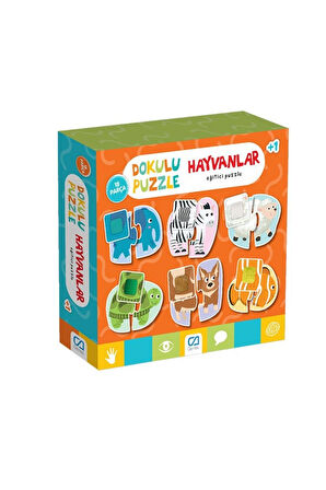 Kız Çocuk Oyuncak CA.5126 CA Games, Dokulu Hayvanlar Puzzle Erkek Çocuk Oyuncak Eğitici Oyuncaklar