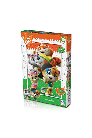 Kız Çocuk Oyuncak CAT 709 44 Kedi Puzzle 50 Parça - Ks Puzzle Erkek Çocuk Oyuncak Eğitici Oyuncaklar