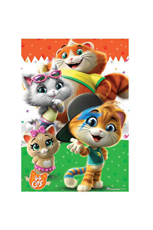 Kız Çocuk Oyuncak CAT 709 44 Kedi Puzzle 50 Parça - Ks Puzzle Erkek Çocuk Oyuncak Eğitici Oyuncaklar