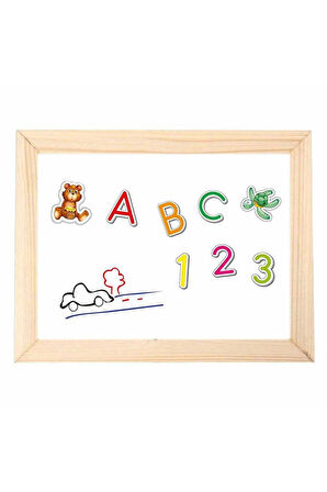 Kız Çocuk Oyuncak 2250 Manyetik Çift Taraflı Tablet Ahşap Yazı Tahtası Erkek Çocuk Oyuncak Eğitici O