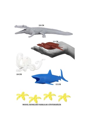 Kız Çocuk Oyuncak 720 Toy Play 6 Parça Deniz Canlıları Figür Seti 10-20cm - 1ade