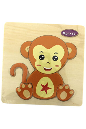 Kız Çocuk Oyuncak Maymun Ahşap Puzzle Erkek Çocuk Oyuncak Eğitici Oyuncaklar