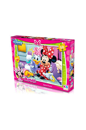 Kız Çocuk Oyuncak 50 Parça Minnie Puzzle Erkek Çocuk Oyuncak Eğitici Oyuncaklar