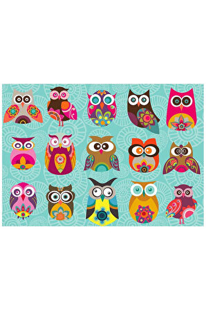 Kız Çocuk Oyuncak KS Multi Owls 500 Parça Puzzle Erkek Çocuk Oyuncak Eğitici Oyuncaklar