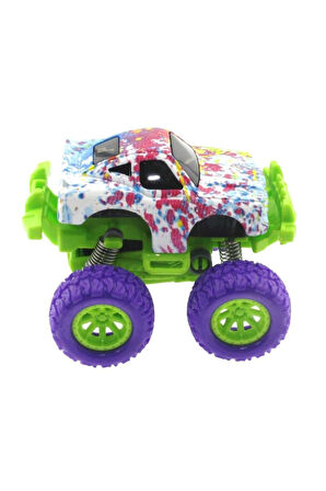 Kız Çocuk Oyuncak Die Cast Batik Desenli Mor Teker Araba Erkek Çocuk Oyuncak Eğitici Oyuncaklar