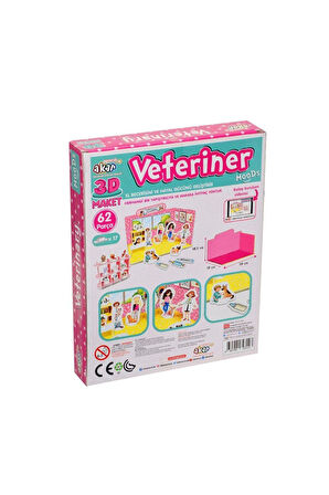 Kız Çocuk Oyuncak Veteriner Maket 3 Boyutlu Puzzle Erkek Çocuk Oyuncak Eğitici Oyuncaklar