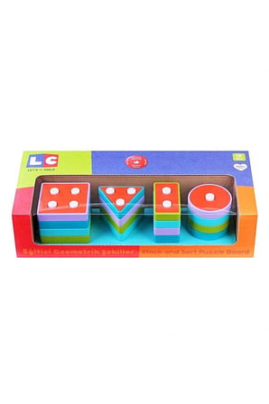 Kız Çocuk Oyuncak LC Ahşap Geometrik Şekiller Bul-Tak Erkek Çocuk Oyuncak Eğitici Oyuncaklar