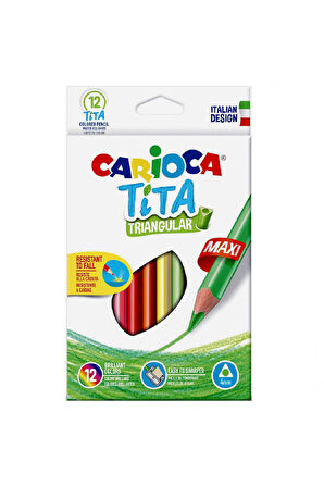 Kız Çocuk Oyuncak Carioca Jumbo 12'li Üçgen Kuru Boya Kalemi 42791 Erkek Çocuk Oyuncak Eğitici Oyunc