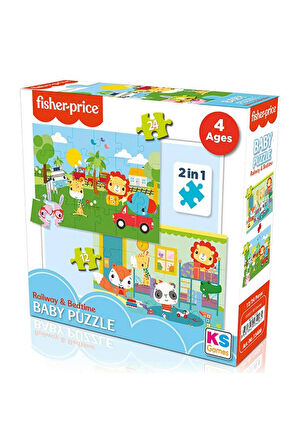 Kız Çocuk Oyuncak Baby Railway & Bedtime 2’si 1 Arada Puzzle Erkek Çocuk Oyuncak Eğitici Oyuncaklar