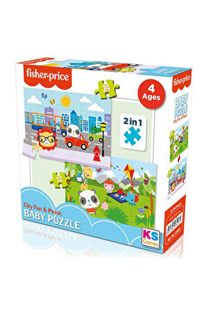 Kız Çocuk Oyuncak Baby City Fun & Picnic 2’si 1 Arada Puzzle Erkek Çocuk Oyuncak Eğitici Oyuncaklar