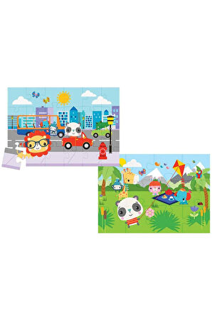 Kız Çocuk Oyuncak Baby City Fun & Picnic 2’si 1 Arada Puzzle Erkek Çocuk Oyuncak Eğitici Oyuncaklar