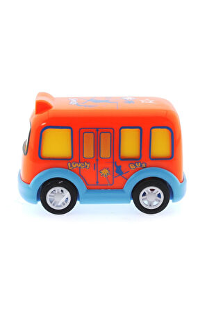 Kız Çocuk Oyuncak Çek Bırak Mini Sevimli Turuncu Otobüs Erkek Çocuk Oyuncak Eğitici Oyuncaklar