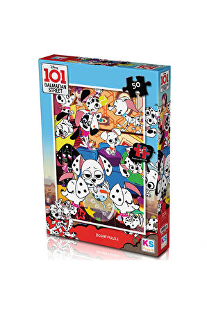 Kız Çocuk Oyuncak KS 101 Dalmatian 50 Parça Puzzle Erkek Çocuk Oyuncak Eğitici Oyuncaklar