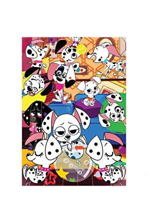 Kız Çocuk Oyuncak KS 101 Dalmatian 50 Parça Puzzle Erkek Çocuk Oyuncak Eğitici Oyuncaklar