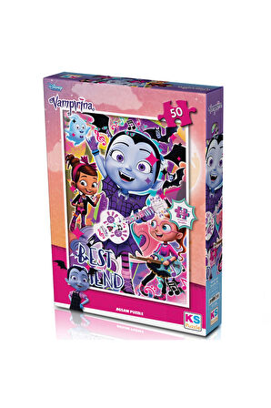 Kız Çocuk Oyuncak KS Vampirina 50 Parça Puzzle Erkek Çocuk Oyuncak Eğitici Oyuncaklar