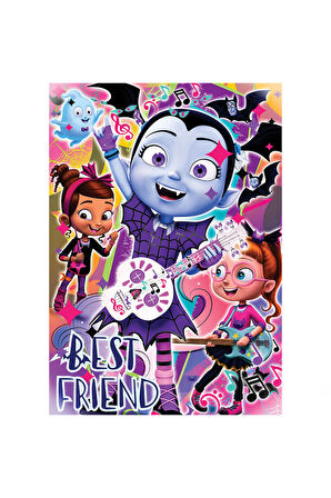 Kız Çocuk Oyuncak KS Vampirina 50 Parça Puzzle Erkek Çocuk Oyuncak Eğitici Oyuncaklar