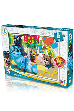 Kız Çocuk Oyuncak KS Puppy Dog Pals 50 Parça Puzzle Erkek Çocuk Oyuncak Eğitici Oyuncaklar