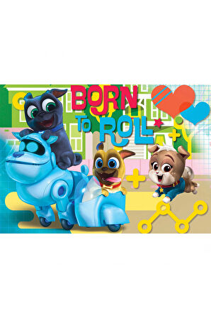 Kız Çocuk Oyuncak KS Puppy Dog Pals 50 Parça Puzzle Erkek Çocuk Oyuncak Eğitici Oyuncaklar