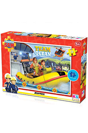 Kız Çocuk Oyuncak KS Fireman Sam 50 Parça Puzzle Erkek Çocuk Oyuncak Eğitici Oyuncaklar