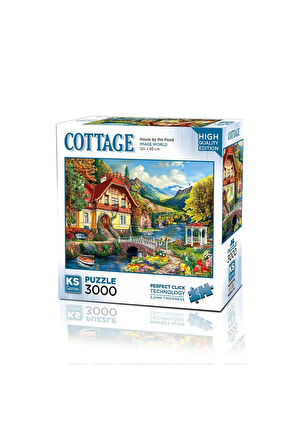 Kız Çocuk Oyuncak 23015 House By The Pond 3000 Parça Puzzle -KS Puzzle Erkek Çocuk Oyuncak Eğitici O