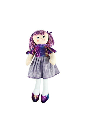 Kız Çocuk Oyuncak AY950C Parlak Elbiseli Bez Bebek 50cm - 1adet stokta olan gönd