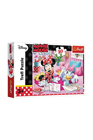 Kız Çocuk Oyuncak PUZZLE-18217 Minnie 30 Parça Puzzle Erkek Çocuk Oyuncak Eğitici Oyuncaklar