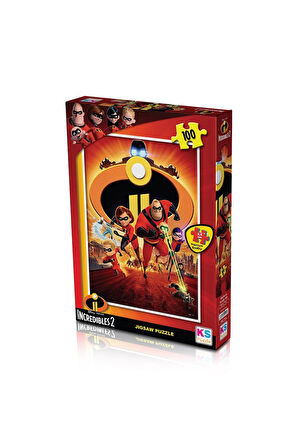 Kız Çocuk Oyuncak INC 714 Puzzle 100/INCREDIBLES 2 PUZZLE 100 PARÇA Erkek Çocuk Oyuncak Eğitici Oyun