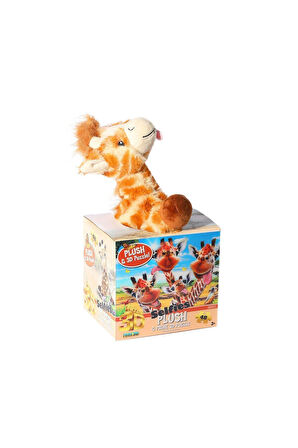 Kız Çocuk Oyuncak PRM 15802 Prime 3D Zürafa Peluş ve Selfie 48 Parça Puzzle Eğitici