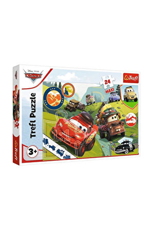 Kız Çocuk Oyuncak PUZZLE-14352 Maxi Cars 3 24 Parça Çocuk Puzzle Erkek Çocuk Oyuncak Eğitici Oyuncak