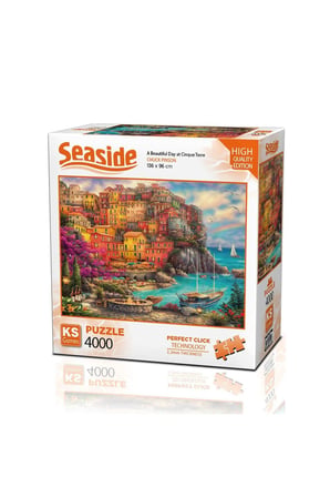 Kız Çocuk Oyuncak 23506 A Beautiful Day at Cinque Terre 4000 Parça Puzzle Eğiticiic