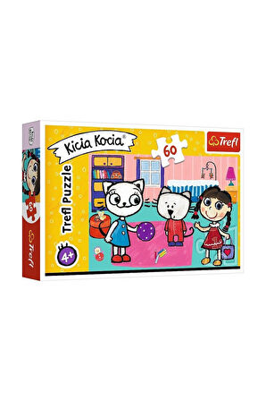 Kız Çocuk Oyuncak 17343 Trefl/60 PUZZLE KİCİA KOCİA KİTTY CAR YAPBOZ Erkek Çocuk Oyuncak Eğitici Oyu
