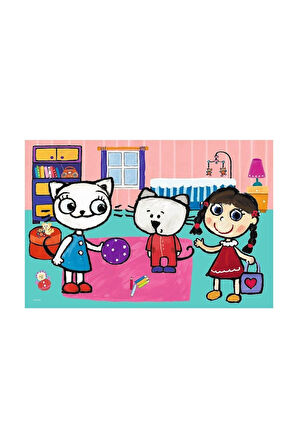 Kız Çocuk Oyuncak 17343 Trefl/60 PUZZLE KİCİA KOCİA KİTTY CAR YAPBOZ Erkek Çocuk Oyuncak Eğitici Oyu