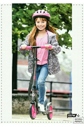 Evo Flexi Max 2 Tekerlekli Scooter Pembe Kız Cocuk Erkek Cocuk Egitici Montessori Oyuncaklar