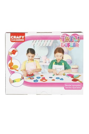 Kız Çocuk Oyuncak Crafy Tatlı Düşler Oyun Hamuru Seti 200 g 22 Parça Erkek Çocuk Oyuncak Eğitici Oyu