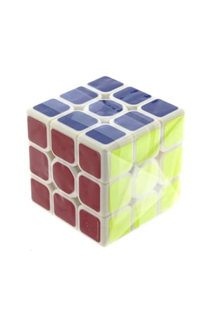Kız Çocuk Oyuncak Beyaz Zemin Üzeri Renkli Zeka Küpü 3X3X3-5,5cm Erkek Çocuk Oyuncak Eğitici Oyunca
