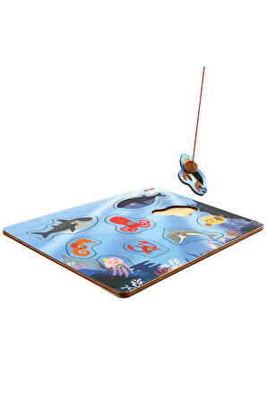 Kız Çocuk Oyuncak Rossie Ahşap Balık Tutma Oyunu Ve Puzzle Erkek Çocuk Oyuncak Eğitici Oyuncaklar