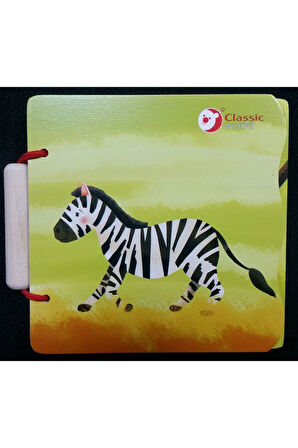 Kız Çocuk Oyuncak Ahşap Vahşi Hayvanlar Kitabım Erkek Çocuk Oyuncak Eğitici Oyuncaklar