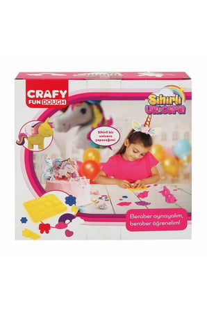Kız Çocuk Oyuncak Crafy Sihirli Unicorn Oyun Hamuru Seti 11 Parça Erkek Çocuk Oyuncak Eğitici Oyunca